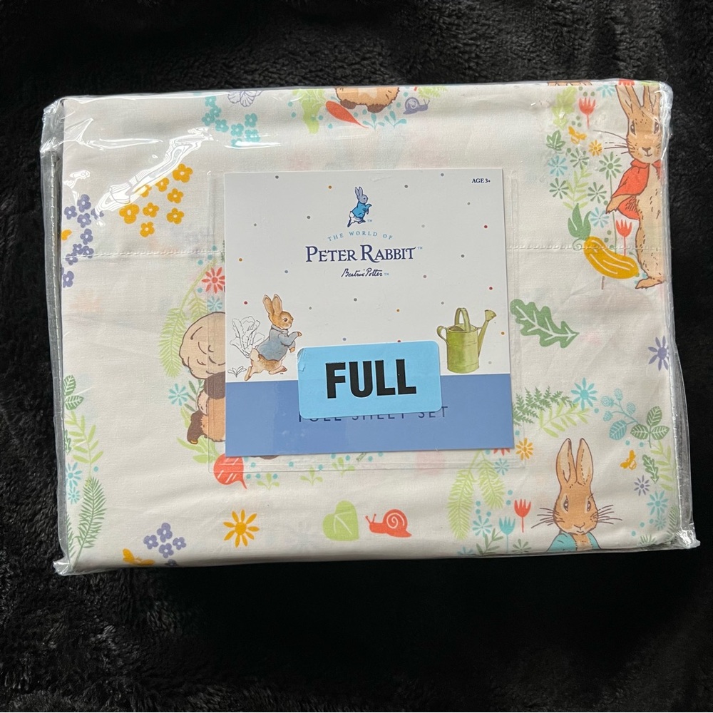Beatrix Potter Peter Rabbit Peter Cottontail Easter Cotton Sheet Set-Full